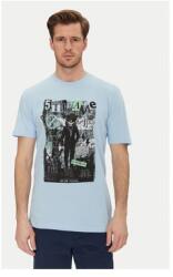 BLEND Férfi kevert anyagú póló, 20717965, Pamut, S INTL, Kék (0000304641817_S)