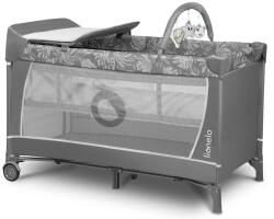 Lionelo Patut Lionelo Pliant Doua Nivele Flower Arcada Geanta Transport Masuta Infasat Bara Jucarii Fereastra Laterala 120x60cm Conform Cu Standardele Europeane De Securitate EN716/EN12221 Gri (LO-FLOWER_GREY