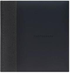 Kenro Kington fotóalbum memo 200db 10x15 faerezet minta PHOTOGRAPH dombornyomott felirat fekete (KE-KGA101B)