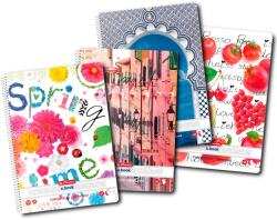 Herlitz 5 darabos Herlitz füzetkészlet, A5, egyetlen spirál, 100 lap, 70g/m2, elülső/hátsó borító 350g, négyzetrácsos, Enjoy Life motívum (9484750-5)