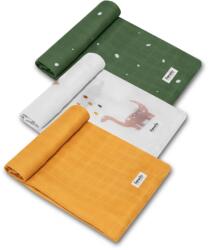 Lionelo Set 3 Scutece Lionelo Multifunctionale Dino Bambus 70x70cm Multicolor (LO-DINO_BAMBOO_BOX_MULTICOLOR)
