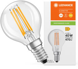OSRAM LED gömbizzó E14 P45 4W = 40W 470lm 2700K Meleg 300° Ledvance (4099854069178)