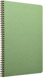 Clairefontaine Age Bag A4 spirálfüzet, 50 lap, Matematika, Bársonyos pergamenpapír 90 g/m2, PEFC minősítés, Bőrhatású kartonborítás, 210x297 mm, Zöld (EMG781423C)