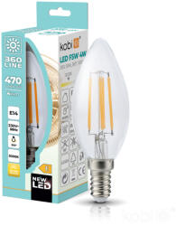 Kobi E14 LED izzó gömb alakú 4W 470lm 3000K Meleg 360° Izzószálas Kobi (KOBZAR0302)