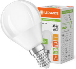 OSRAM LED gömbizzó E14 P45 4.9W = 40W 470lm 2700K Meleg 200° Szabályozható Ledvance (4099854044083)