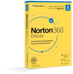 Symantec Antivirus Norton 360 Deluxe, Backup 50GB, 5 PC, 1An (Norton 21423279)