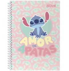 Stitch Műanyag spirálfüzet, Stitch, B5, 100 lap, Zöld (75019PTR)