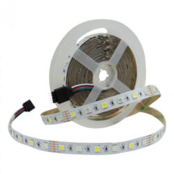 ECOLight LED szalag SMD 5050 14.4W/m 60LED/m 12V 6500K Többszínű RGB + Hidegfény IP20 5m Tekercs Ecolight (ECOTAS0415)