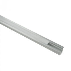 Ecolight Süllyesztett eloxált alumínium LED profil 2m matt borítással LED szalagokhoz + végzárókkal PW Ecolight sorozat (ECOPRO0450MR)