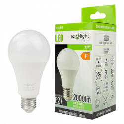 ECOLight LED izzó A60 E27 20W 1800lm 3000K Meleg Ecofény (ECOLED1561)