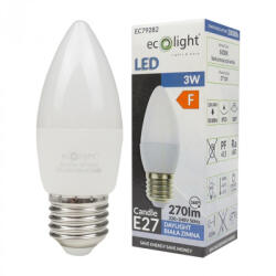 ECOLight LED gyertyaizzó B37 E27 3W 270lm 6500K hidegfényű ökofény (ECOLED1360)