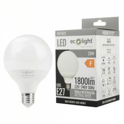 ECOLight LED izzó gömb alakú G95 E27 20W 1800lm 4000K semleges Ecolight (ECOLED1617)
