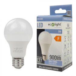 ECOLight LED izzó A60 E27 9W 900lm 6500K hidegfényű ökofény (ECOLED1508)