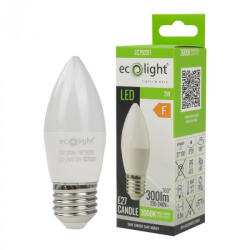ECOLight LED gyertyaizzó B37 E27 3W 270lm 3000K melegfényű ökofény (ECOLED1350)