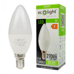 ECOLight LED gyertyaizzó B37 E14 3W 270lm 3000K melegfényű ökofény (ECOLED1305)