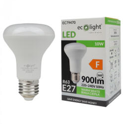 ECOLight LED izzó reflektor R63 E27 10W 900lm 3000K melegfényű ökofény (ECOLED1820)
