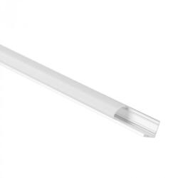 Ecolight Sarokba szerelhető eloxált alumínium LED profil 2m matt borítással LED szalagokhoz + végzárókkal RW Ecolight sorozat (ECOPRO0525MR)