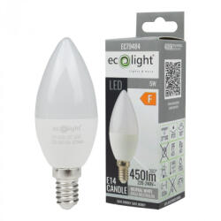 ECOLight LED gyertyaizzó B37 E14 5W 450lm 4000K semleges Ecolight (ECOLED1325)