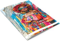 BiroCo A4-es jegyzetfüzet, 80 oldal, "Élvezd a mozgást" (4 db-os szett)