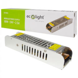 ECOLight Moduláris tápegység LED szalagokhoz 60W 24V 2.5A IP20 SLIM Ecolight (ECOZAS1002)