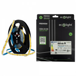 ECOLight LED szalag COB 9W/m 1125lm/m 480LED/m 24V 6000K Hideg IP67 Tekercs 5m Ecolight (ECOTAS4046)