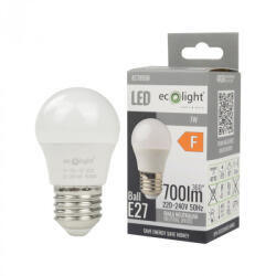 ECOLight LED gömbizzó P45 E27 7W 630lm 4000K semleges Ecolight (ECOLED1485)