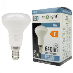 ECOLight LED izzó reflektor R50 E14 8W 720lm 6500K hidegfényű ökofény (ECOLED1815)