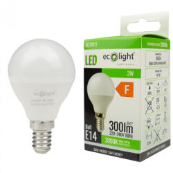ECOLight LED gömbizzó P45 E14 3W 270lm 3000K Melegfényű Ecolight (ECOLED1405)