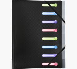 Exacompta Opak dokumentummappa, 8 elválasztóval, PP, fekete (EMG56181E)