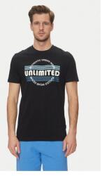 BLEND Férfi kevert anyagú póló, 20718276, Pamut, M INTL, Fekete (0000304799143_M)