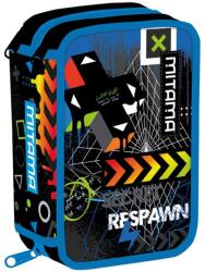 Mitama 3 rekeszes felszerelt tolltartó, Kék/Fekete (EMGMI064863)