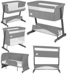 Lionelo Patut Co-Sleeper Lionelo Thomi Plus 5-In-1 Multifunctional Sustine Pana La 9kg Ca Patut 15kg Tarc De Joaca 100kg Canapea Inaltime Reglabila In 7 Pozitii Gri (LO-THOMI_PLUS_GREY_CONCRETE)