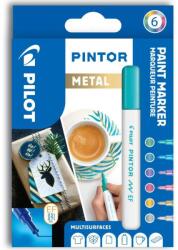 Pilot Pintor marker készlet, metalfény, 6 szín keverék, extra vékony hegy (PS6/0537472)
