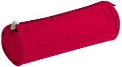 Clairefontaine 600D poliészter kerek tolltartó, cipzáras záródással, Ø7x22 cm, piros (EMG8112C)