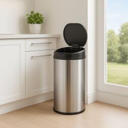 Juskys Coș de gunoi automat de 50 l cu senzor, inox, argintiu (300628) Cos de gunoi