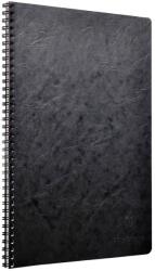 Clairefontaine Age Bag A4 spirálfüzet, 50 lap, Matematika, Bársonyos pergamenpapír 90 g/m2, PEFC tanúsítvánnyal, Bőrhatású kartonborítás, 210x297 mm, Fekete (EMG781421C)