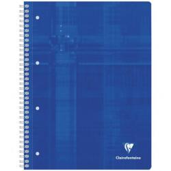 Clairefontaine Studium A4+ spirálfüzet, 80 lap, színes szegéllyel, 22, 5 x 29, 7 cm, négyzetrácsos, Kék (8279C-01J)