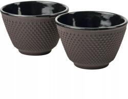 Bredemeijer Xilin Teáscsésze öntöttvas, 2 darabos készlet, padlizsán, magasság: 65 mm, hossz: 198 mm