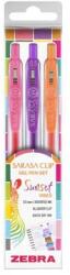 Zebra Zseléstoll készlet, 0, 25 mm, nyomógombos, ZEBRA "Sarasa Clip Sunset", 3 különböző szín (TZ99434) - primatinta