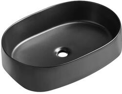  Felső beépítésű mosdó COPEN, 560x390x140 mm, matt fekete (C-15-213MB)