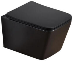  PIANO fali WC rimless, matt fekete, soft-close duroplast WC-ülőkével (MWH400MB)