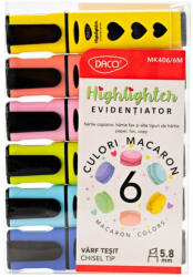 Daco Marker evidentiator cu lichid Daco MK406/6M macaron, 6 buc. /set (MK406/6M)
