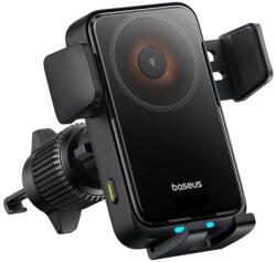 Baseus Suport de Telefon cu Incarcare Wireless, 15W, LED - Baseus Wisdom Pro (C40381501123-00) - Black (KF2347237) - vexio