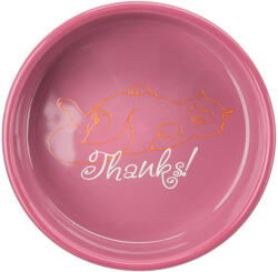 TRIXIE Kerámia Tál Macskáknak ''Thanks For Service'' 0, 3L/11 cm - Piros