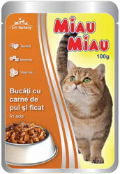 MIAU MIAU Macskaeledel Adult Nedves Csirke&Máj 100 g