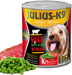 Julius-K9 Julius K9 Konzerv Marha és Borsó - 800 gr