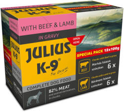 Julius-K9 Julius-K9 Special Pack - 12 x 100 gr, Bárány, Marha Szószós