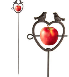 Esschert Design Leszúrható szív alakú öntöttvas madáretető, 93, 5 cm