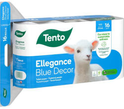 Tento Elegance Blue Decor Wc Papír 3 Rétegű 16 Tekercs