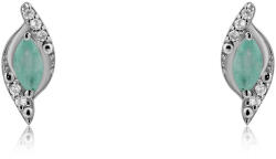  Ezüst Fülbevaló Brazil Smaragddal és Fehér Topázzal